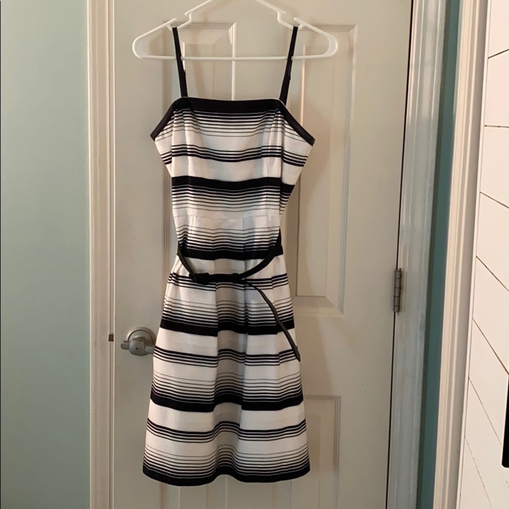 Black and white cocktail dress